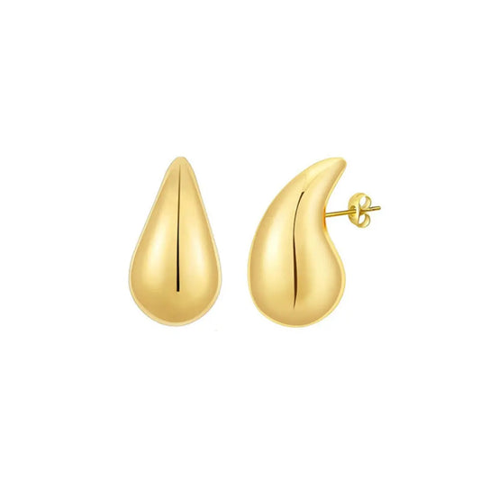 Gold Teardrop Earrings Nugget Earrings