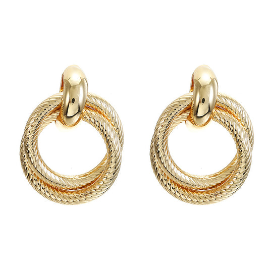 Gold Knot Earrings, Non Pierced Clip Earrings