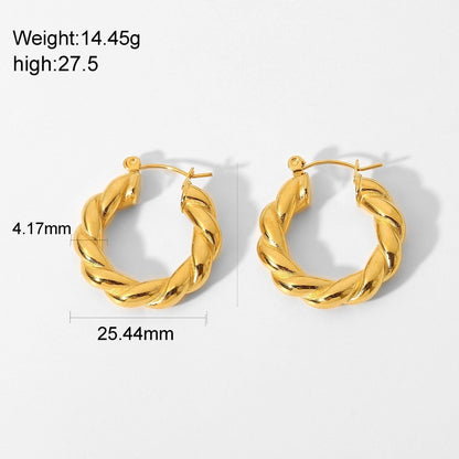 gold nuggets earrings-size 