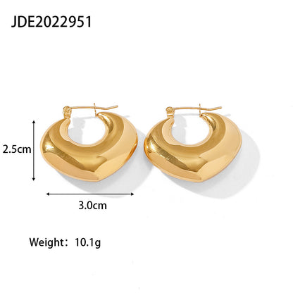 Premium Vintage Gold Geometric Hoop Earrings