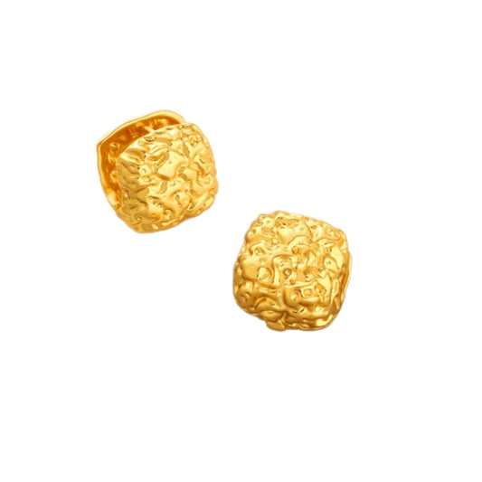Square Concave Convex Earrings nugget earrings