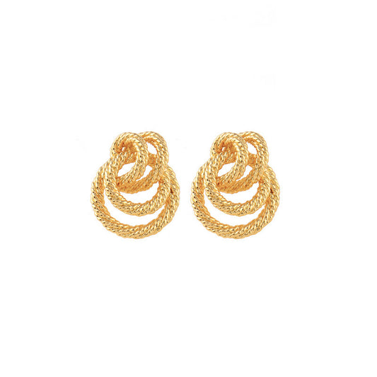 Gold-Plated Snake Shape Earrings nugget earrings