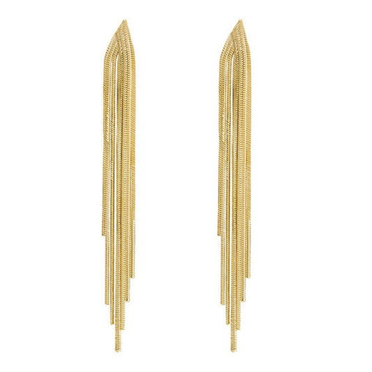 Nugget Jewelry Gold Silver Waterfall Chandelier Earrings| Ear Clip Nugget Jewelry