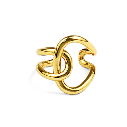 Authentic Knot Nugget Ring Gold-plated Silver
