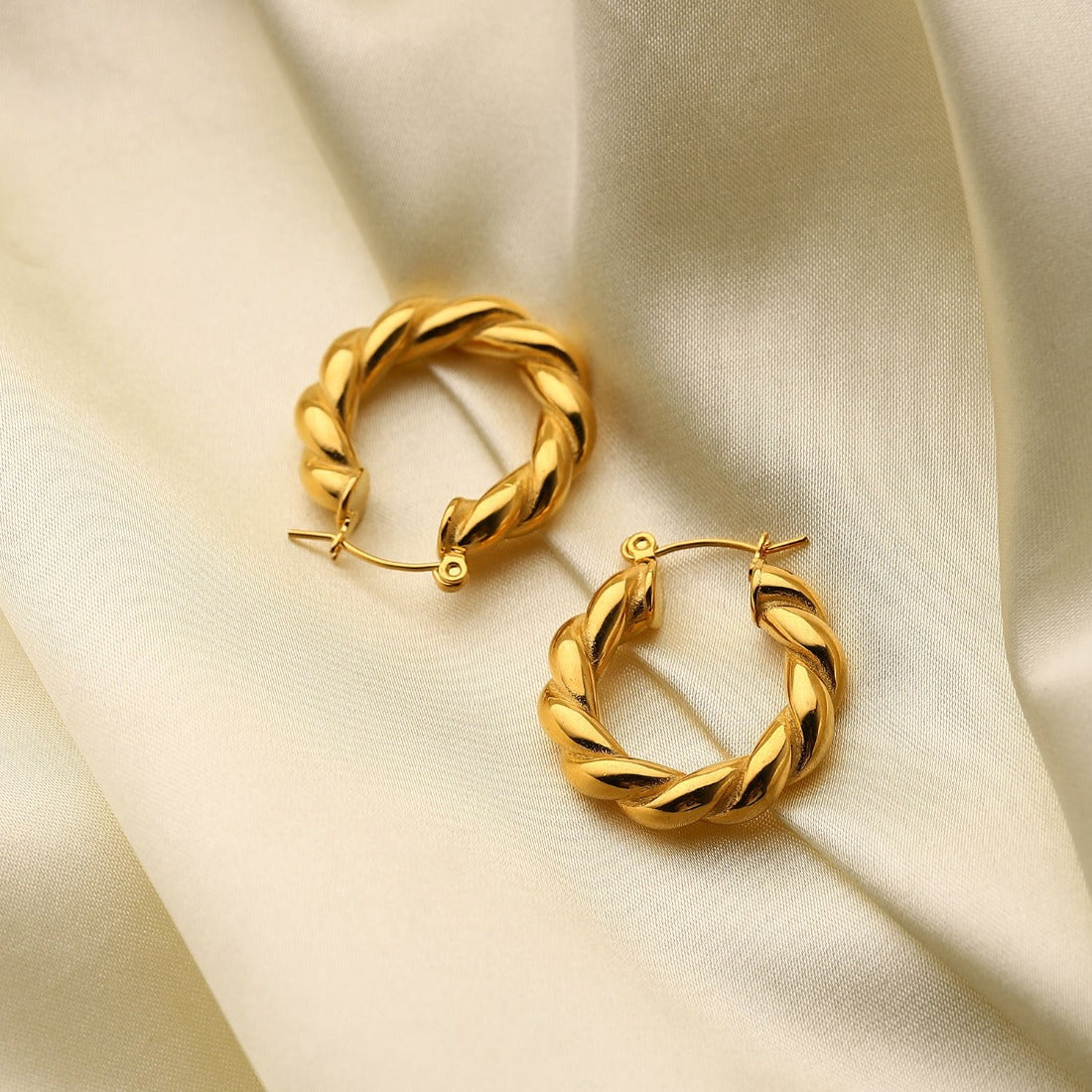 gold nuggets earrings