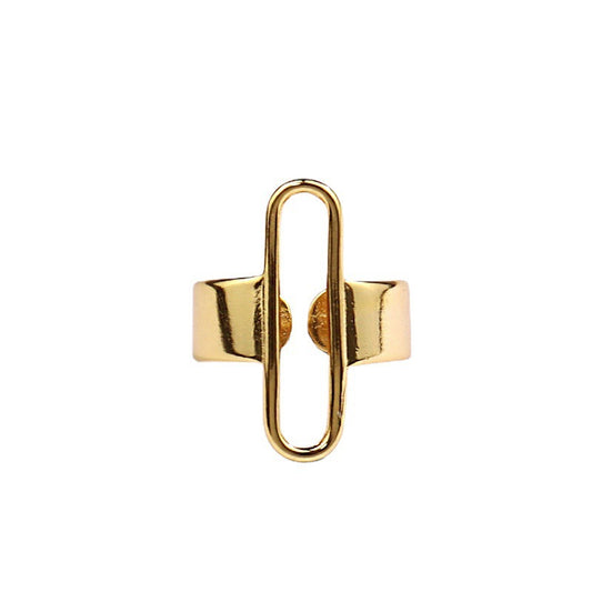 New Korean version gold ring bracelet popular Paper clip ring classic pin ring foreign trade jewelry hair nugget earrings