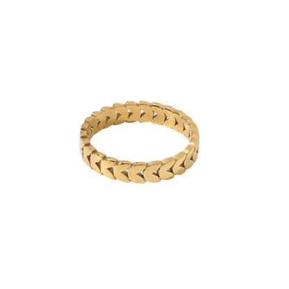 Nugget Gold Fire Arrow Ring For Women