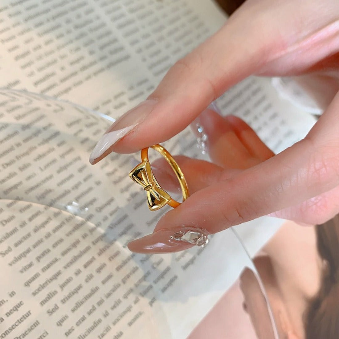 18k Gold Filled Bow Ring