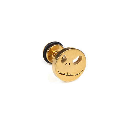 Gothic Skull Cut Face Halloween Nugget Stud Earrings Nugget Jewelry