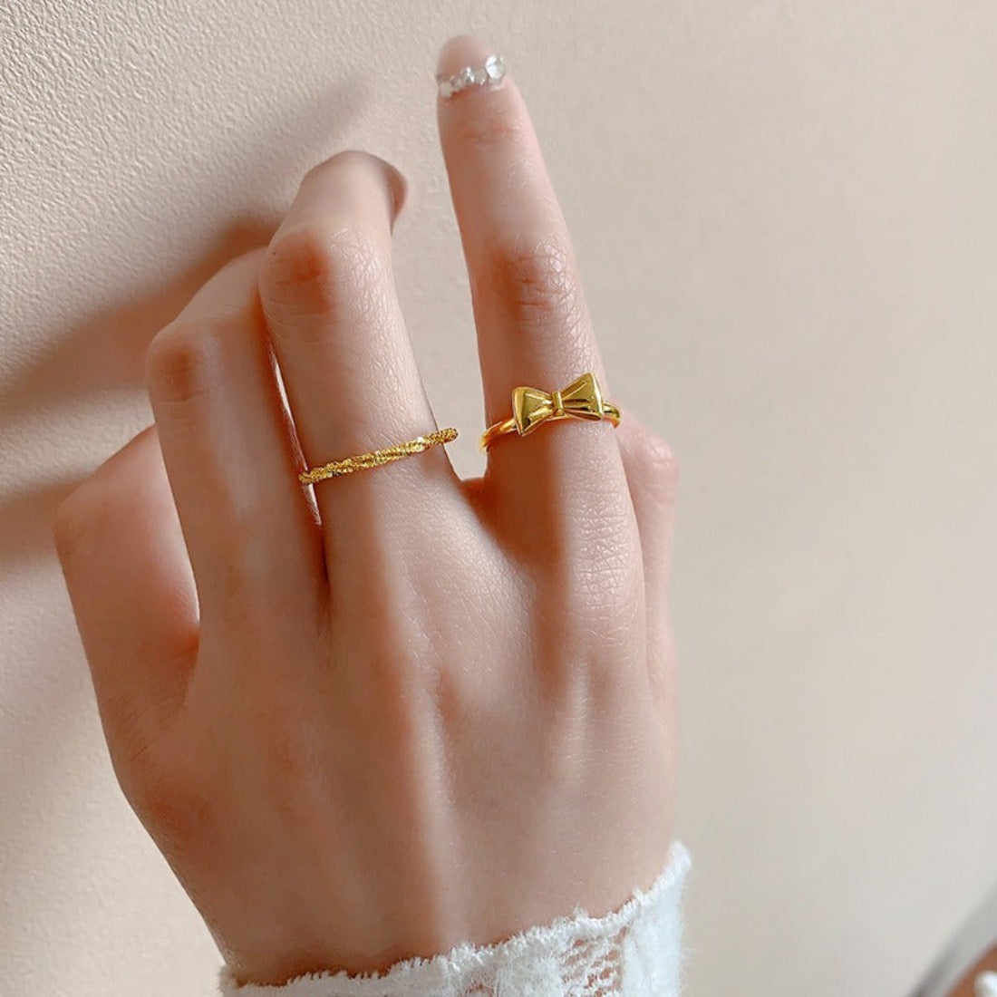 18k Gold Filled Bow Ring