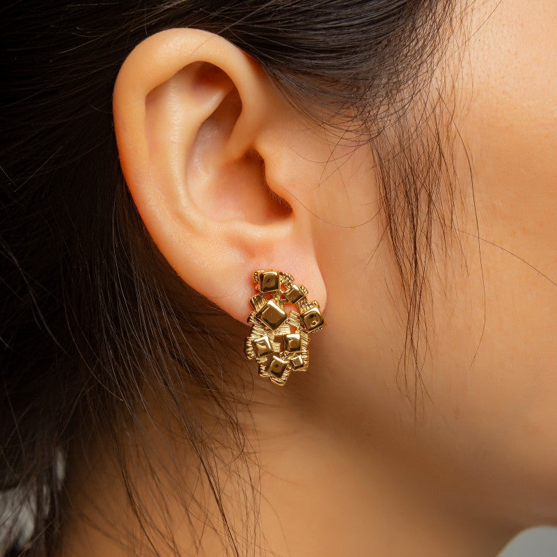 Nugget Irregular Square Earrings for Women nugget earrings