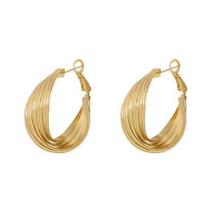 Trendy Hoop Nugget Earrings Bundle Gold-plated