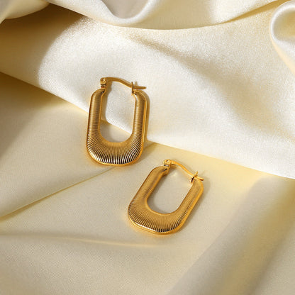 Textured Gold Hoop Earrings