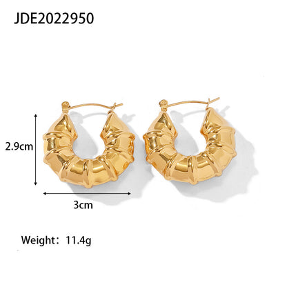 Premium Vintage Gold Geometric Hoop Earrings