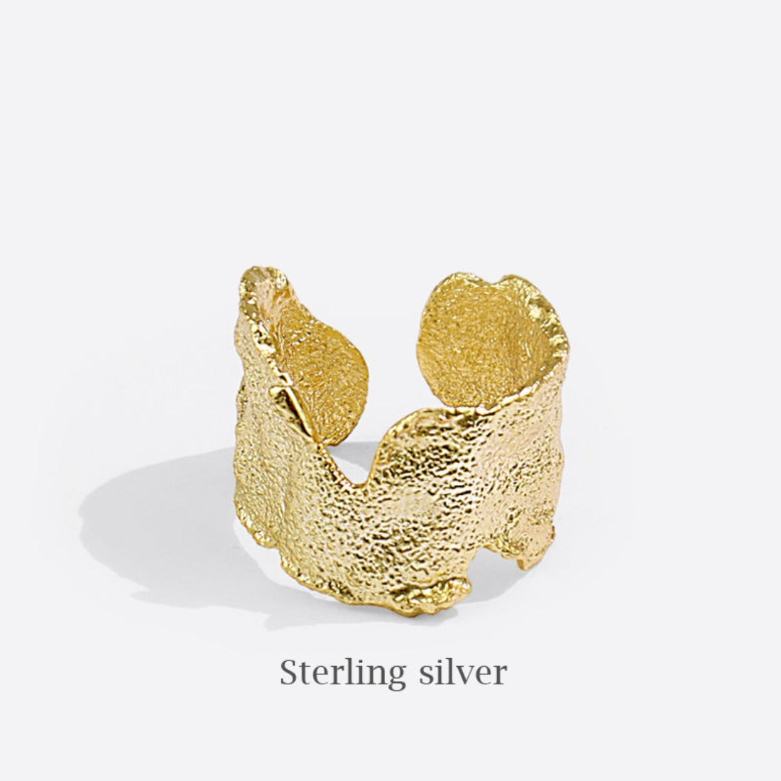 Silver Ring Gold Plated 18K