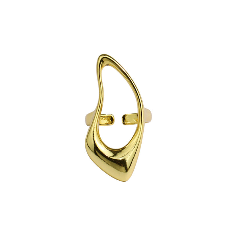 Irregular Open Form Nugget Ring Gold-plated Silver nugget earrings