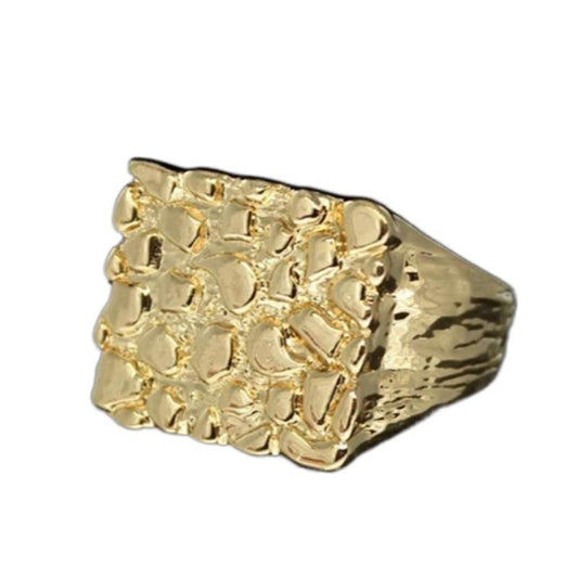 Gold Plated Nugget Ring