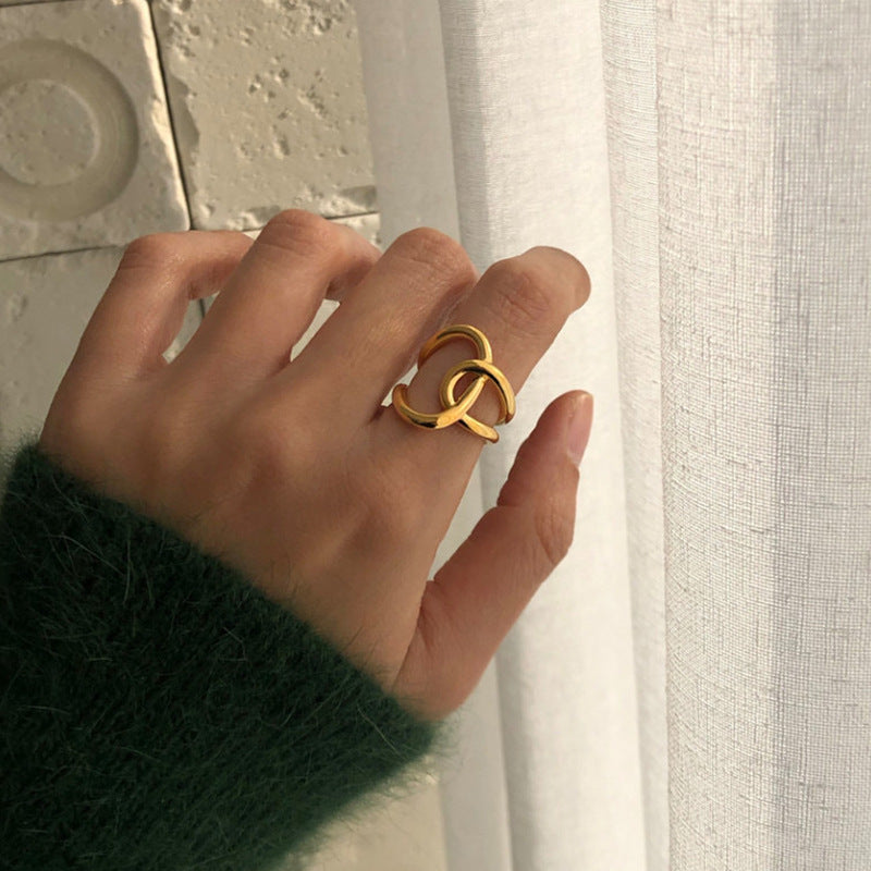 Authentic Knot Nugget Ring Gold-plated Silver