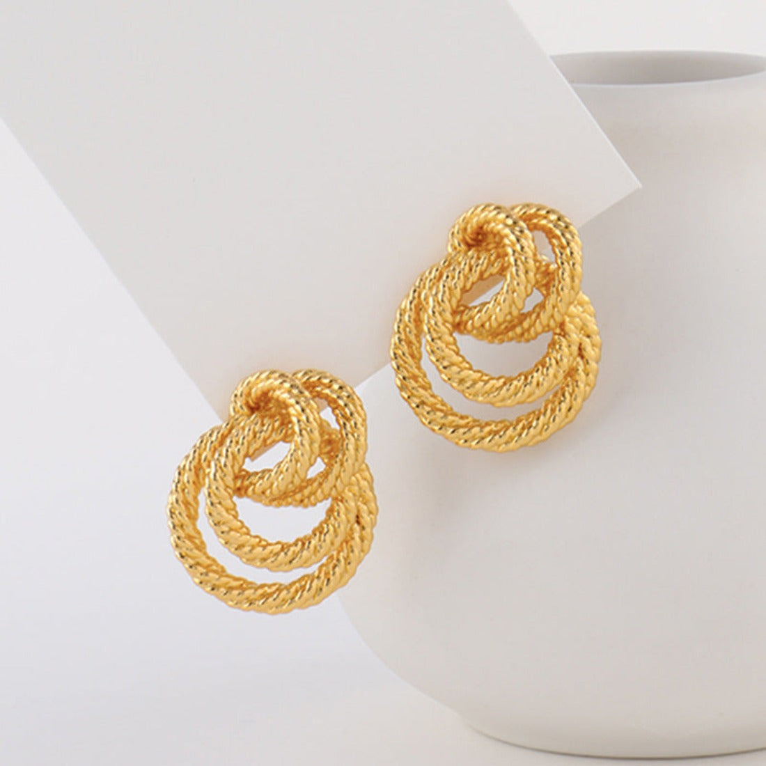 Gold-Plated Snake Shape Earrings