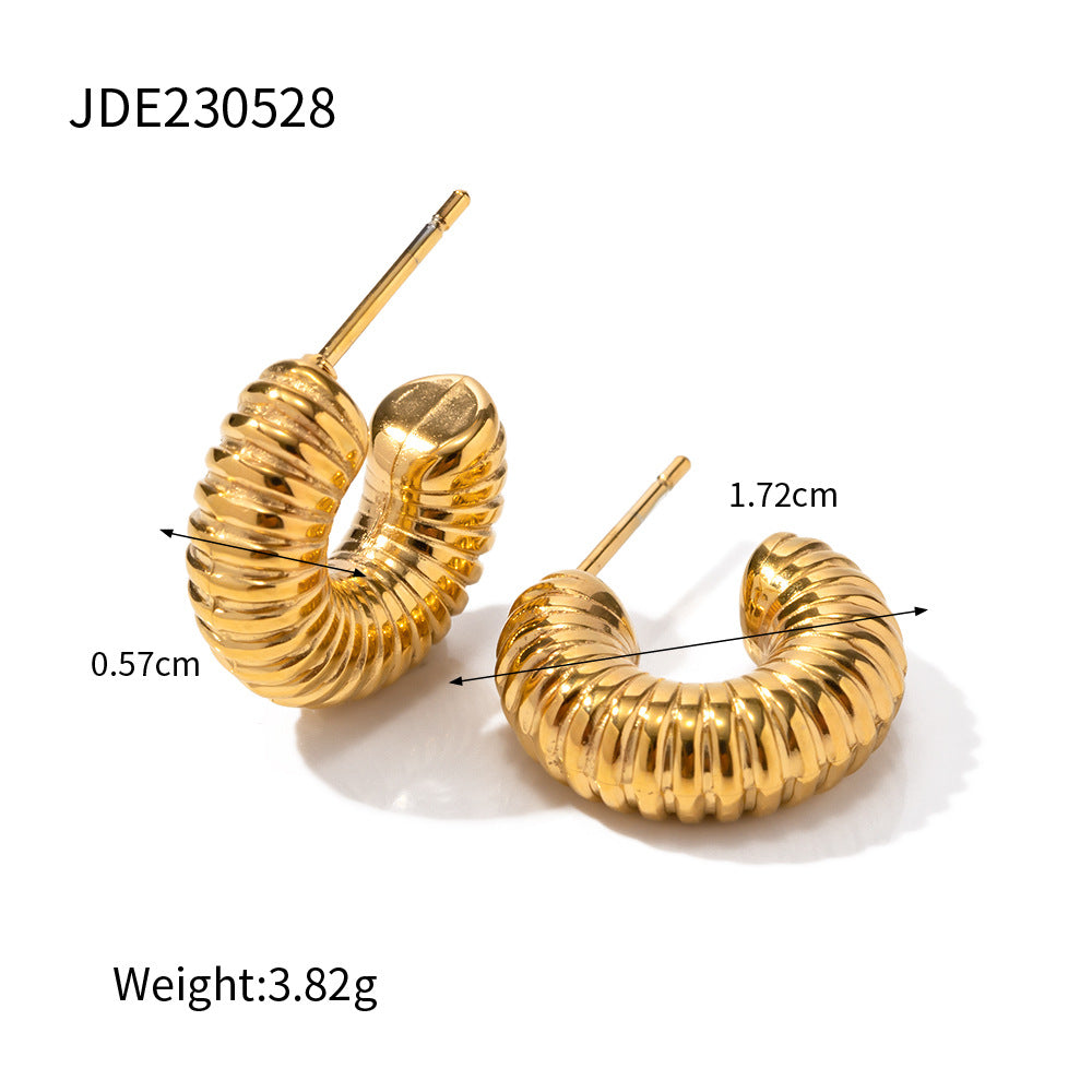 Nugget Jewlry 18K Gold Nugget Silver Snail Shell Earrings