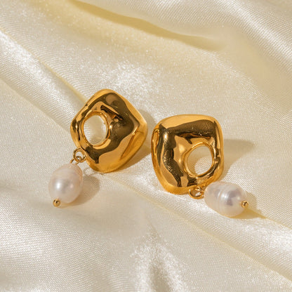 18k nugget earrings for women